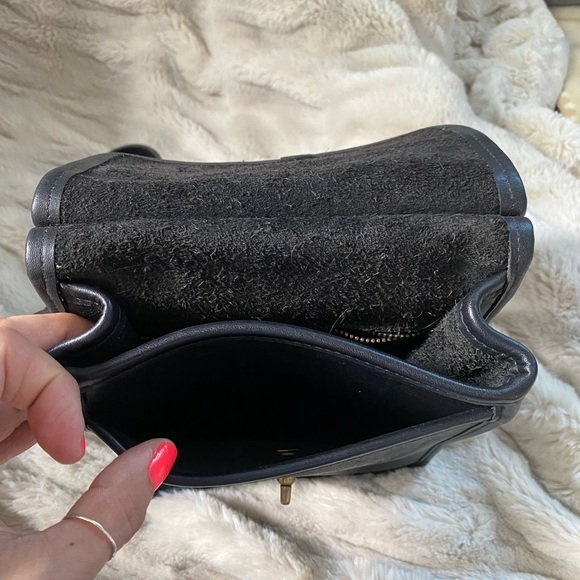 Vintage Coach Black Leather Murphy Crossbody Bag 9930 - Picture 11 of 13